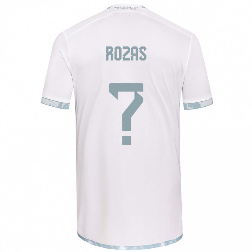 Enfant Football Maillot Sergio Rozas #0 Blanc Gris Tenues Extérieur 2024/25