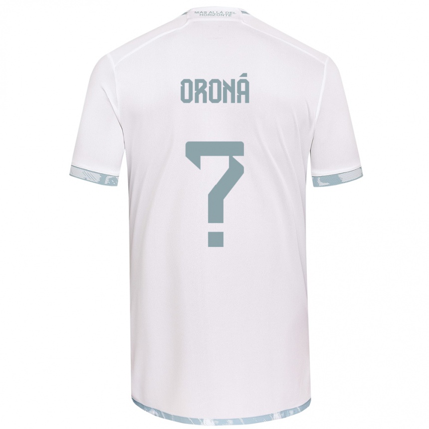 Enfant Football Maillot Marco Oroná #0 Blanc Gris Tenues Extérieur 2024/25