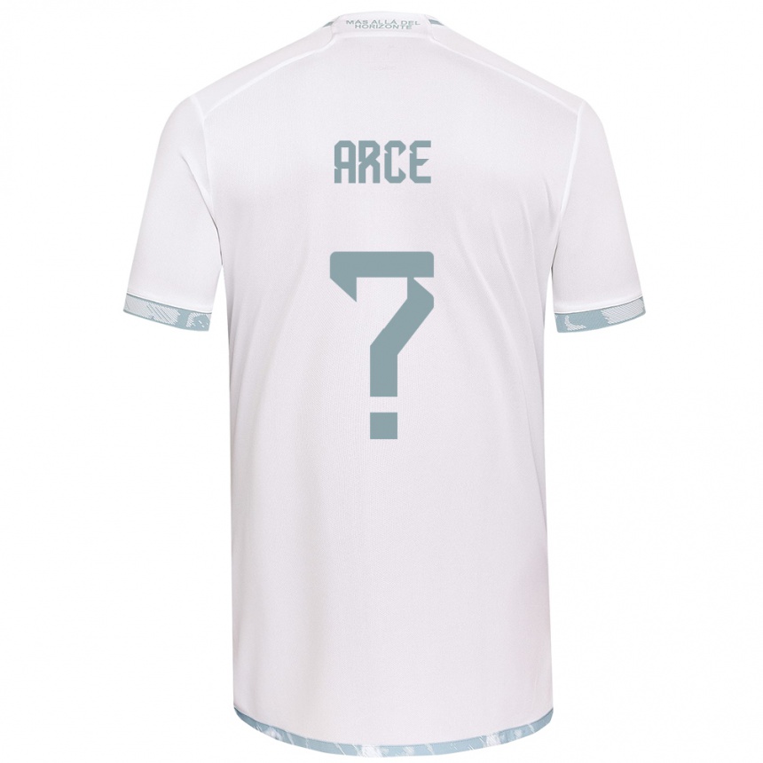 Enfant Football Maillot Agustín Arce #0 Blanc Gris Tenues Extérieur 2024/25