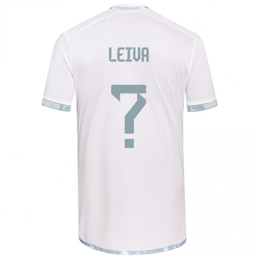 Enfant Football Maillot Sergio Leiva #0 Blanc Gris Tenues Extérieur 2024/25