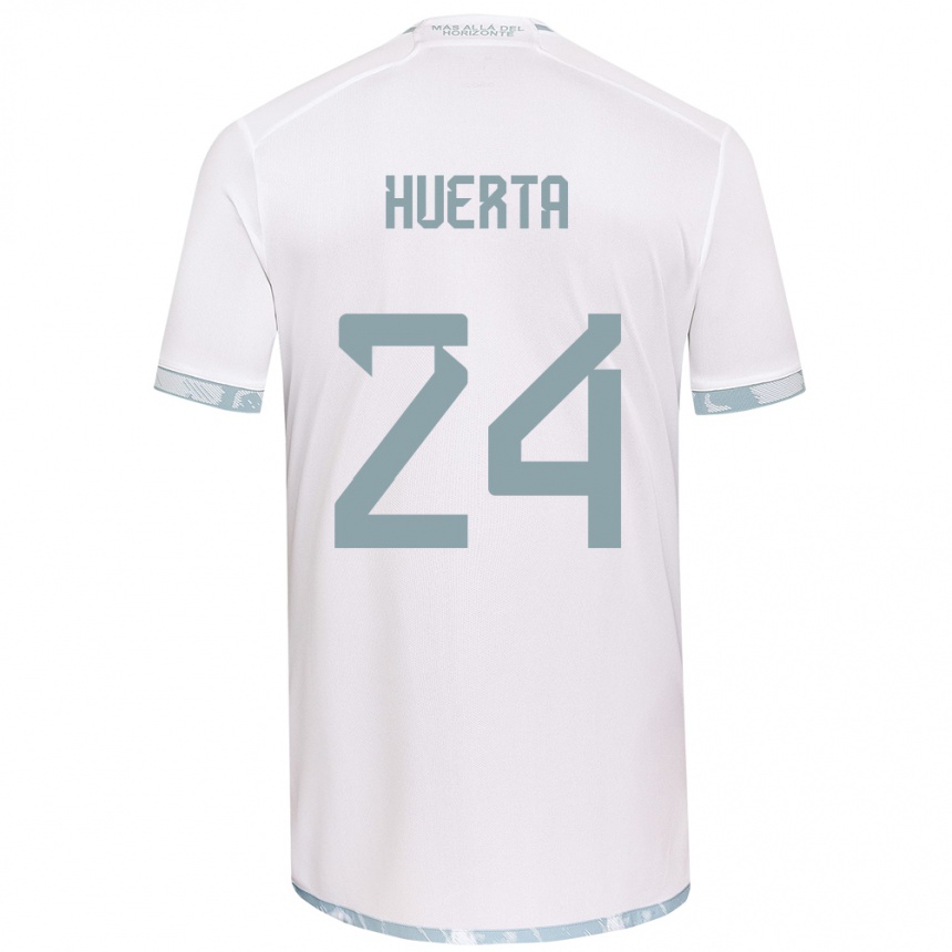 Enfant Football Maillot Renato Huerta #24 Blanc Gris Tenues Extérieur 2024/25