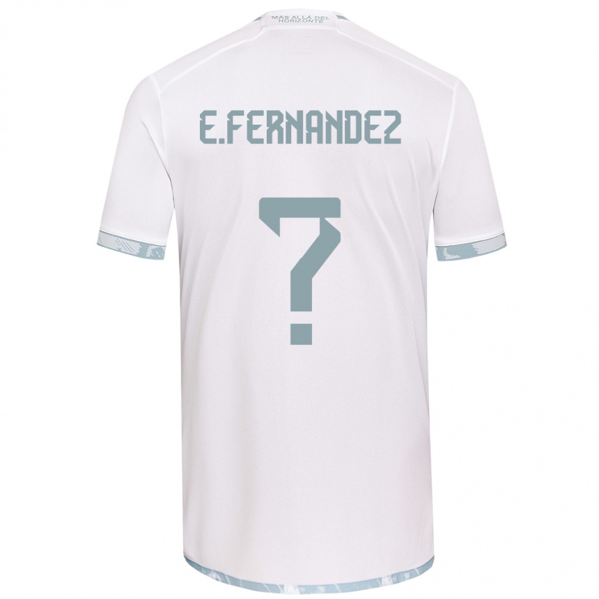 Enfant Football Maillot Enzo Fernández #0 Blanc Gris Tenues Extérieur 2024/25