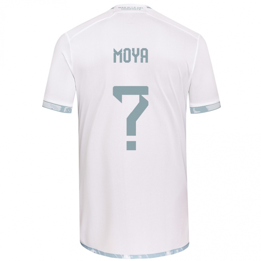 Enfant Football Maillot Flavio Moya #0 Blanc Gris Tenues Extérieur 2024/25