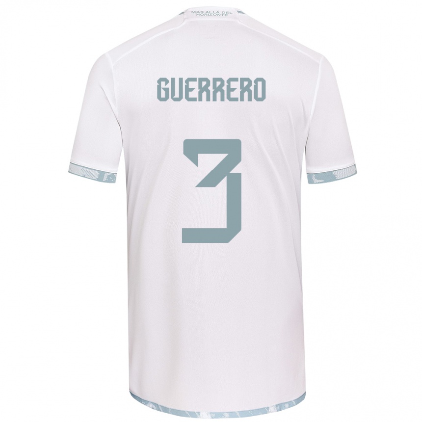 Enfant Football Maillot Carla Guerrero #3 Blanc Gris Tenues Extérieur 2024/25