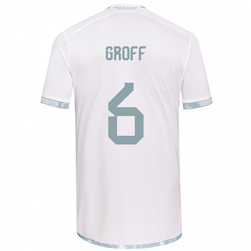 Enfant Football Maillot Llanka Groff #6 Blanc Gris Tenues Extérieur 2024/25