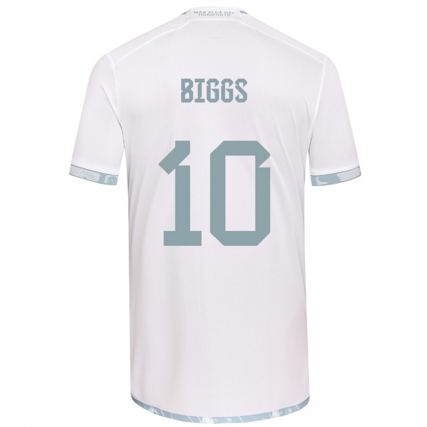 Enfant Football Maillot Nicole Denise Fajre Biggs #10 Blanc Gris Tenues Extérieur 2024/25