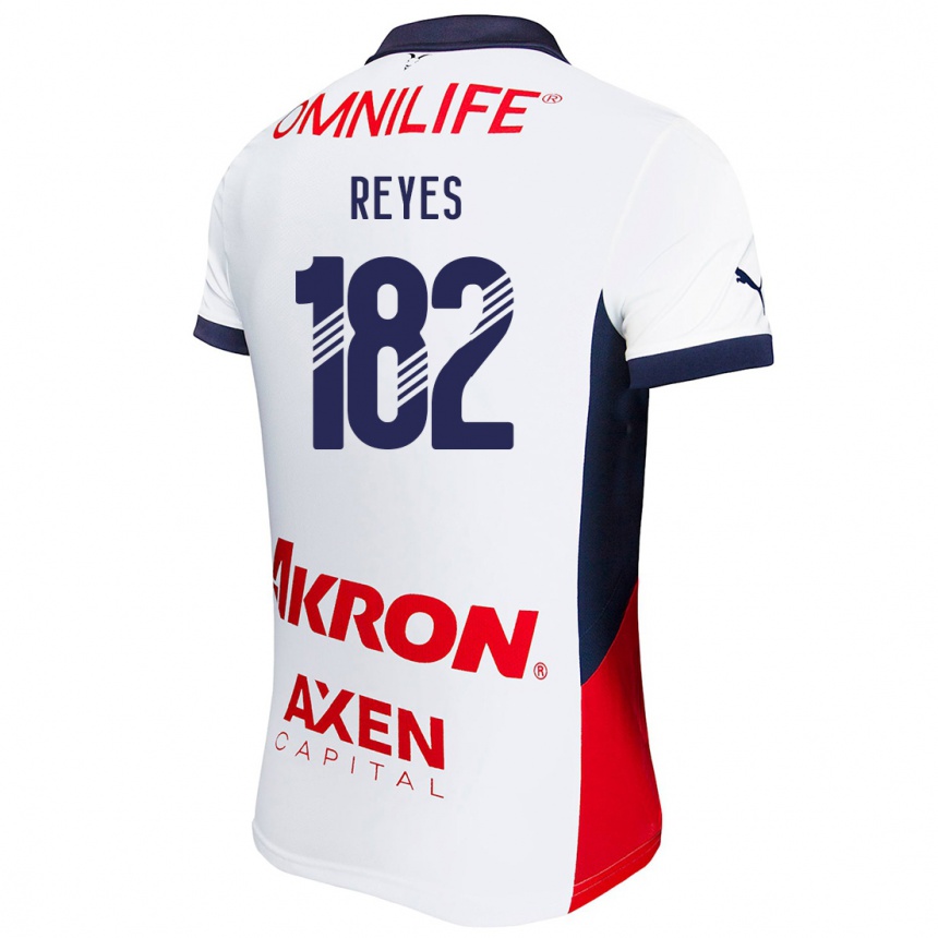 Enfant Football Maillot Mauricio Reyes #182 Blanc Rouge Bleu Tenues Extérieur 2024/25