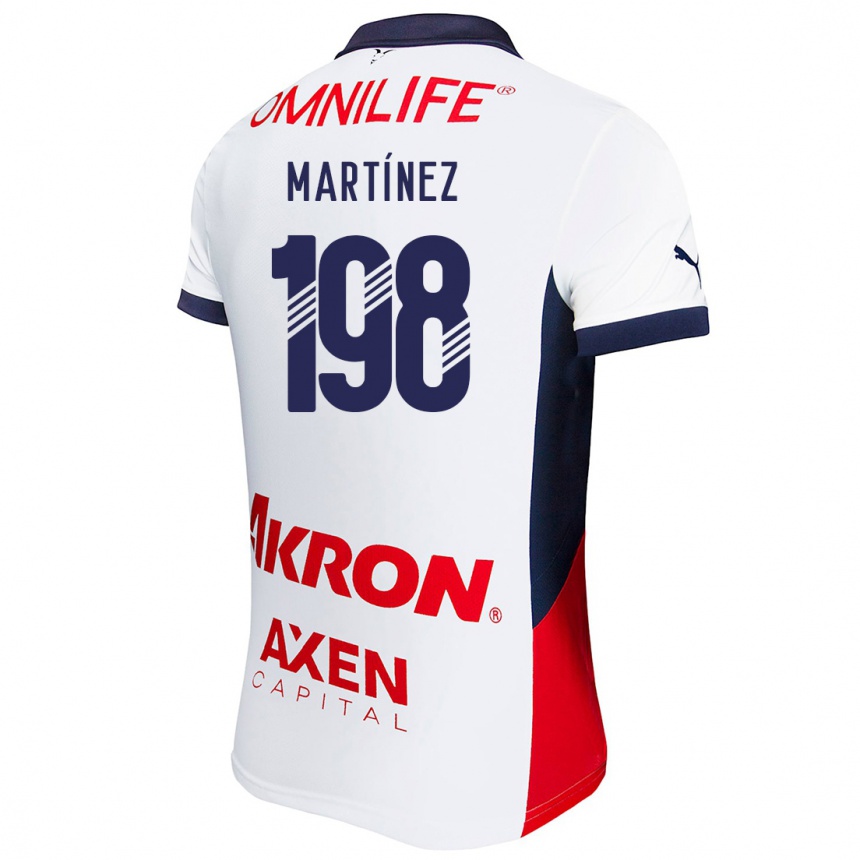 Enfant Football Maillot Andrew Martínez #198 Blanc Rouge Bleu Tenues Extérieur 2024/25