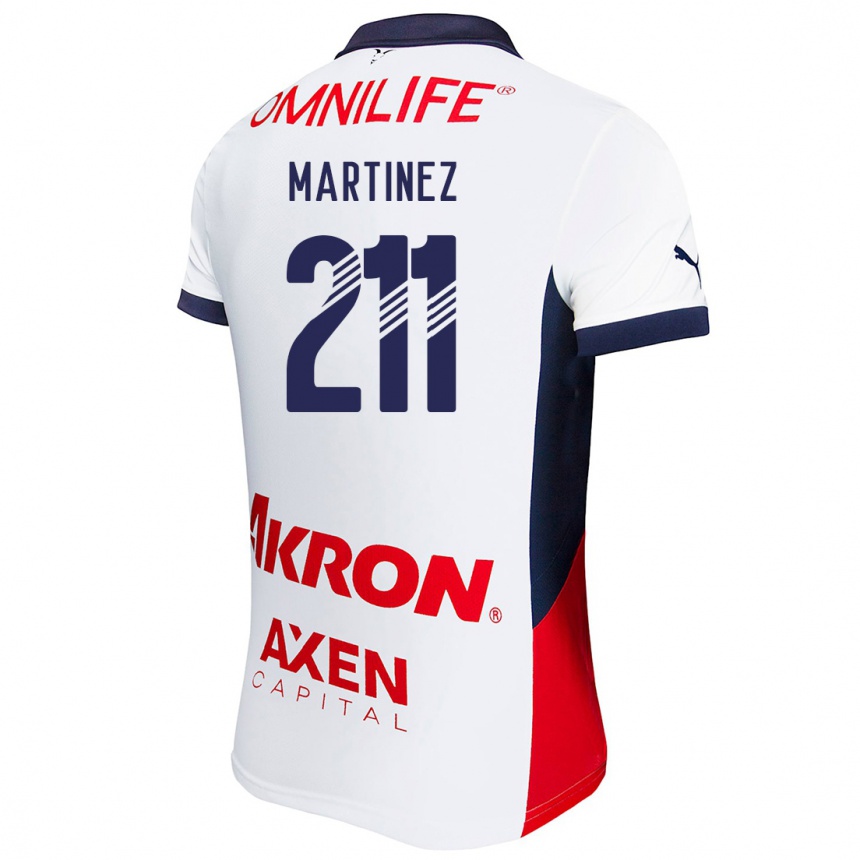 Enfant Football Maillot Diego Martínez #211 Blanc Rouge Bleu Tenues Extérieur 2024/25