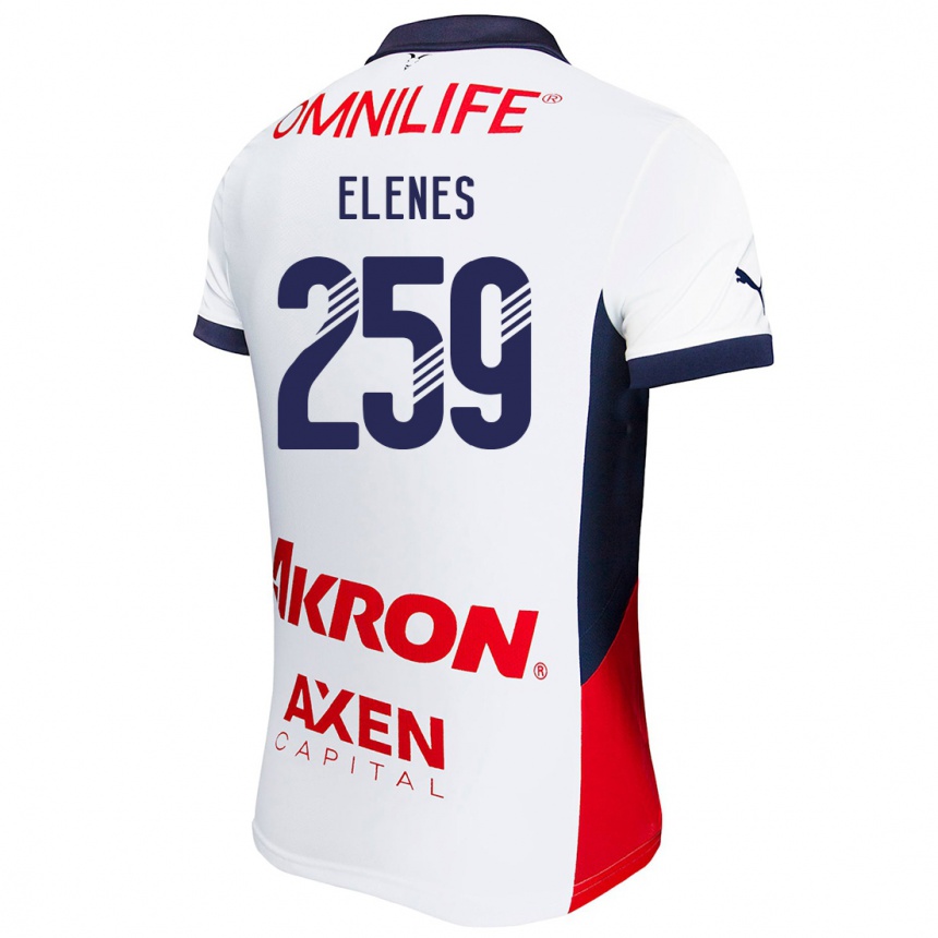 Enfant Football Maillot José Elenes #259 Blanc Rouge Bleu Tenues Extérieur 2024/25