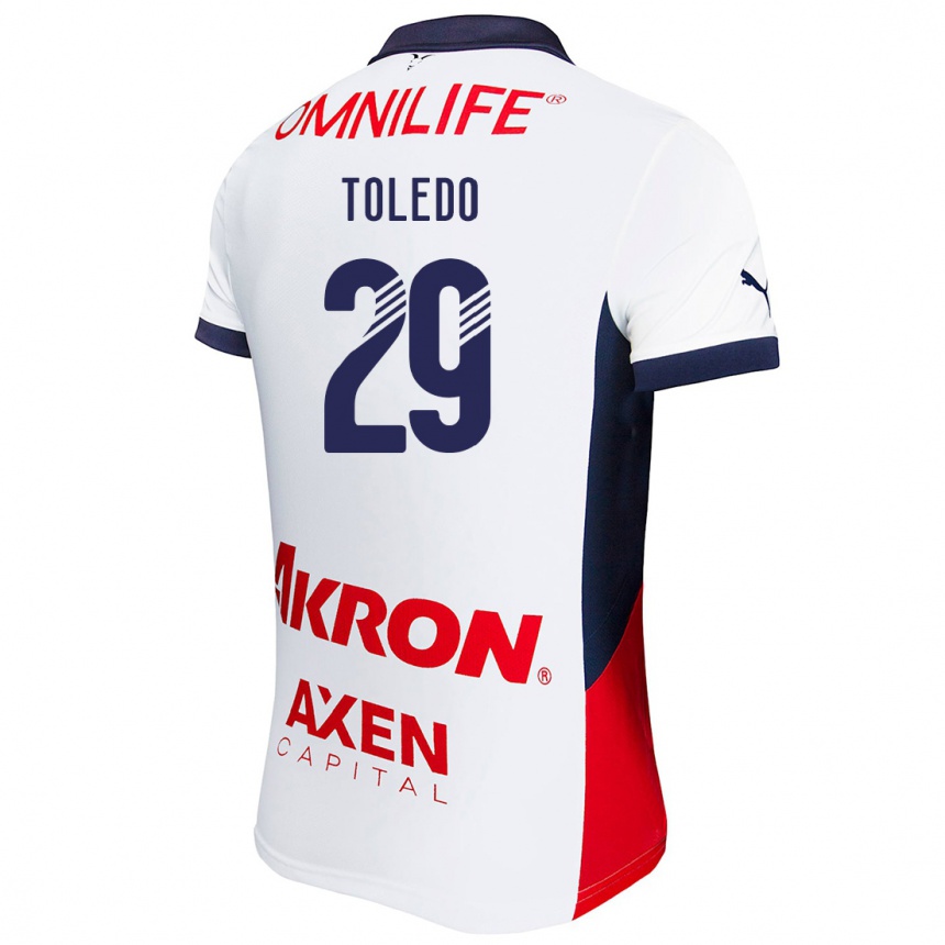 Enfant Football Maillot Wendy Toledo #29 Blanc Rouge Bleu Tenues Extérieur 2024/25