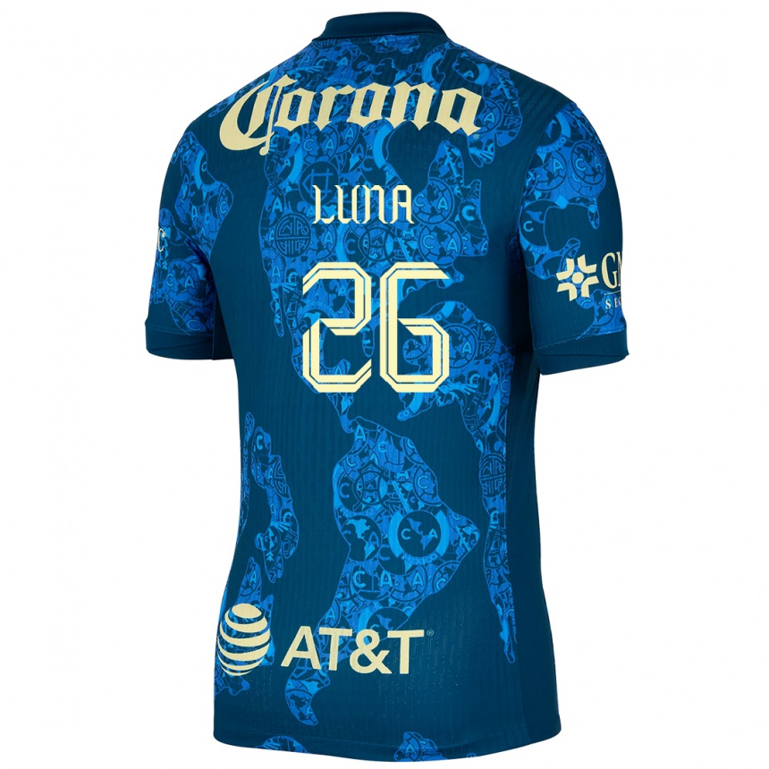 Enfant Football Maillot Karen Luna #26 Bleu Jaune Tenues Extérieur 2024/25