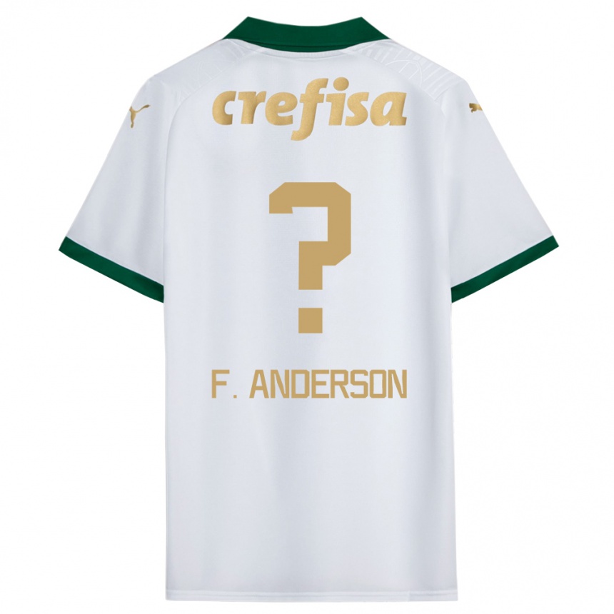 Enfant Football Maillot Felipe Anderson #0 Blanc Vert Tenues Extérieur 2024/25