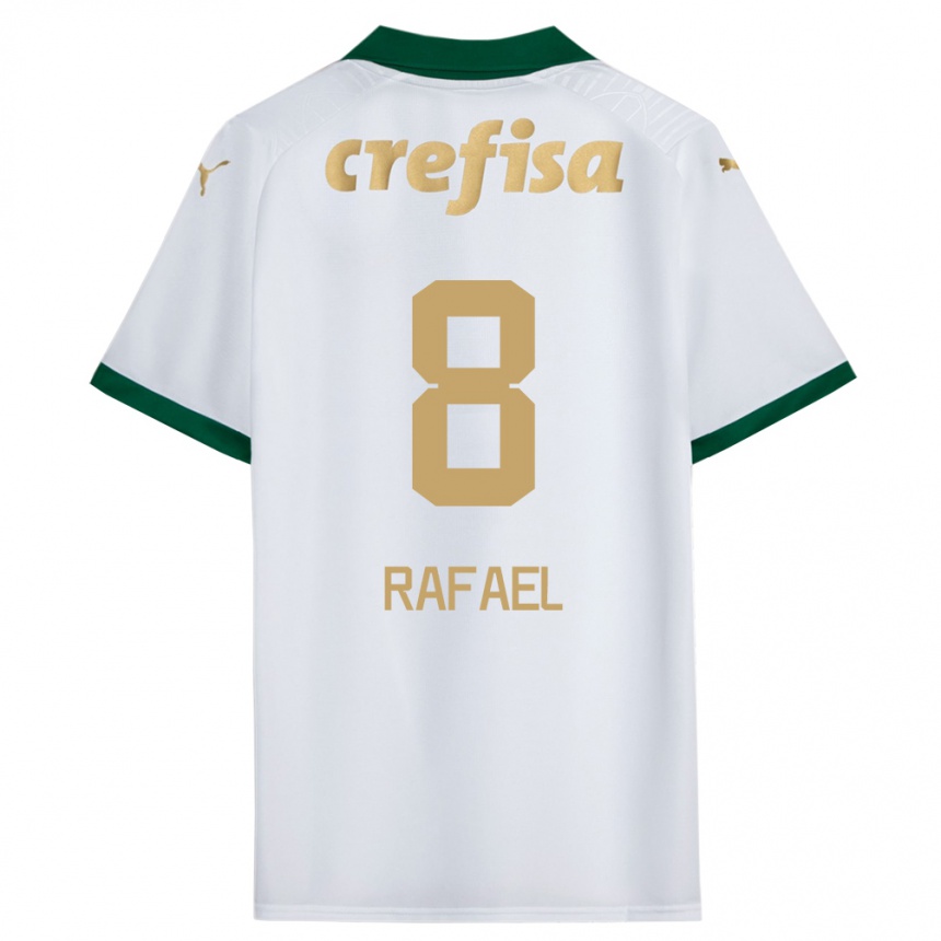 Enfant Football Maillot Zé Rafael #8 Blanc Vert Tenues Extérieur 2024/25