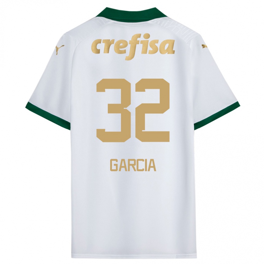 Enfant Football Maillot Garcia #32 Blanc Vert Tenues Extérieur 2024/25