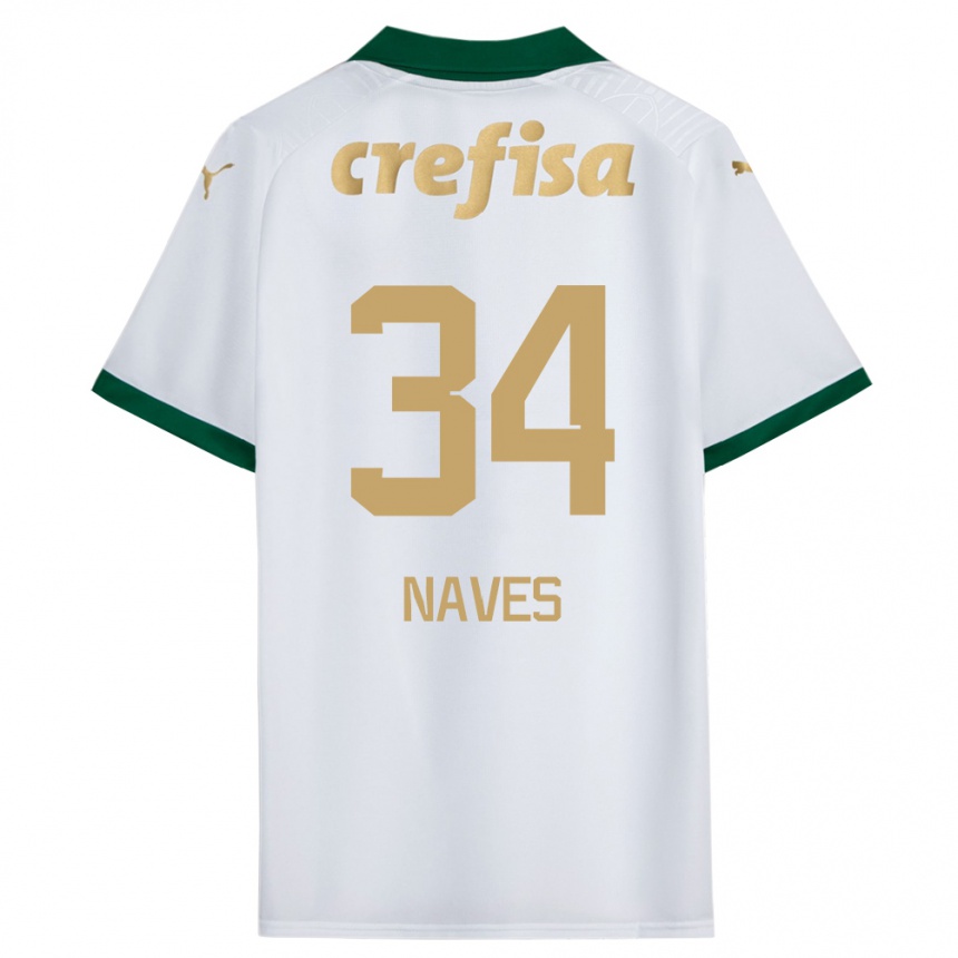 Enfant Football Maillot Naves #34 Blanc Vert Tenues Extérieur 2024/25