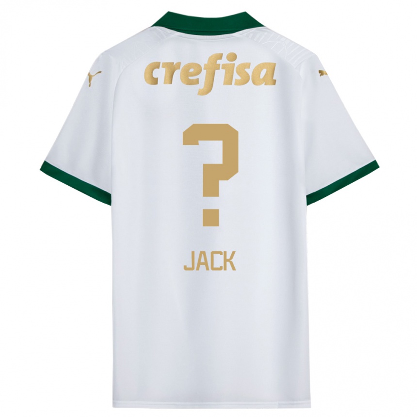 Enfant Football Maillot Fellipe Jack #0 Blanc Vert Tenues Extérieur 2024/25