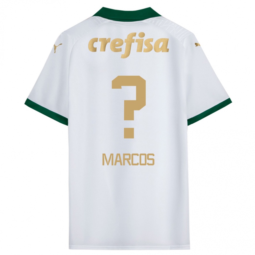 Enfant Football Maillot Antônio Marcos #0 Blanc Vert Tenues Extérieur 2024/25