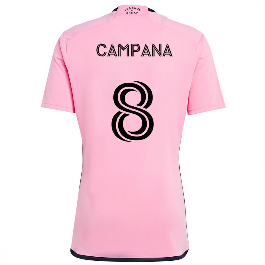 Homme Football Maillot Leonardo Campana #8 Rose Tenues Domicile 2024/25