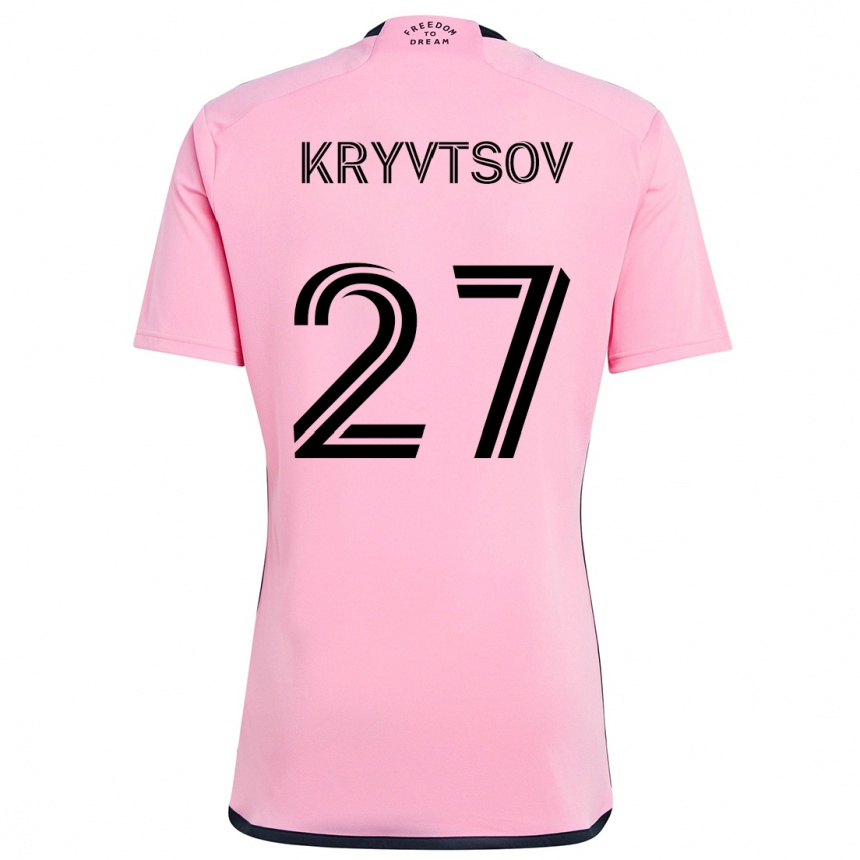 Homme Football Maillot Sergiy Kryvtsov #27 Rose Tenues Domicile 2024/25