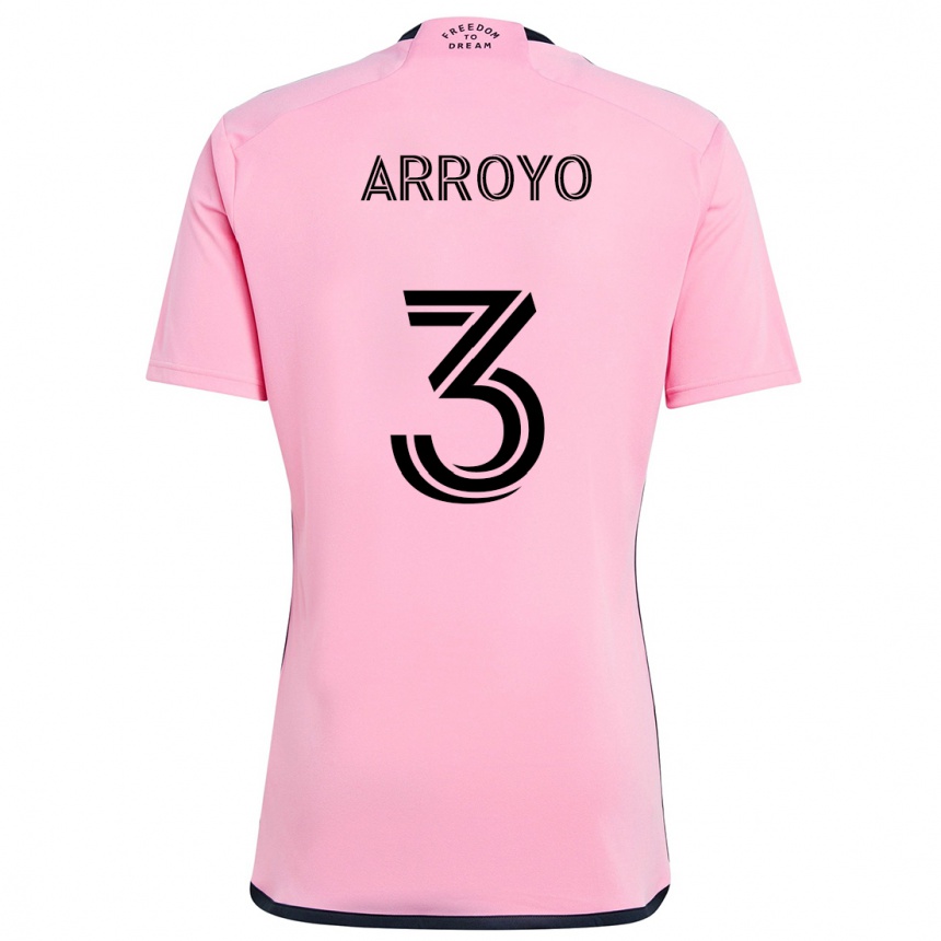 Homme Football Maillot Dixon Arroyo #3 Rose Tenues Domicile 2024/25