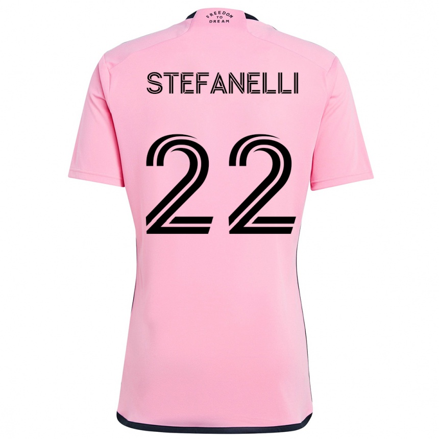 Homme Football Maillot Nicolás Stefanelli #22 Rose Tenues Domicile 2024/25