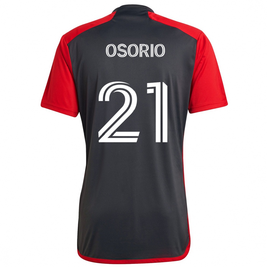 Homme Football Maillot Jonathan Osorio #21 Rouge Gris Tenues Domicile 2024/25