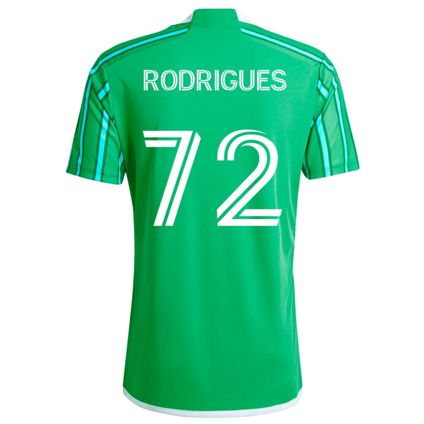 Homme Football Maillot Braudílio Rodrigues #72 Vert Blanc Tenues Domicile 2024/25