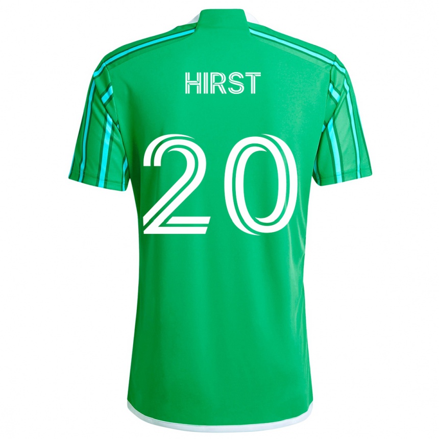 Homme Football Maillot Sophie Hirst #20 Vert Blanc Tenues Domicile 2024/25