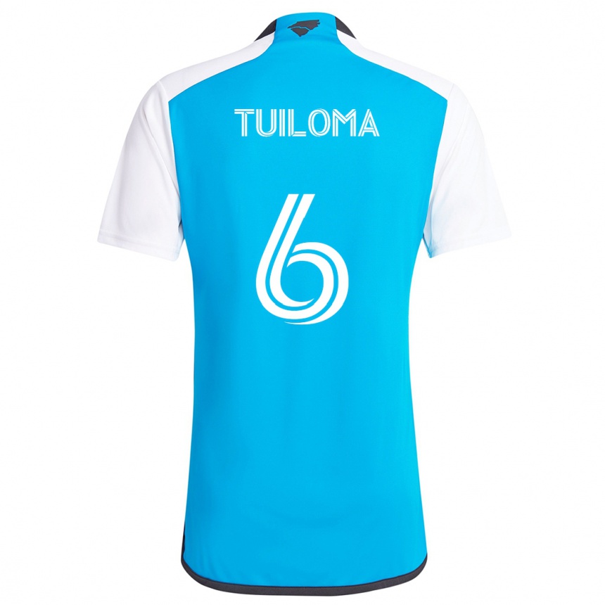 Homme Football Maillot Bill Tuiloma #6 Bleu Blanc Tenues Domicile 2024/25