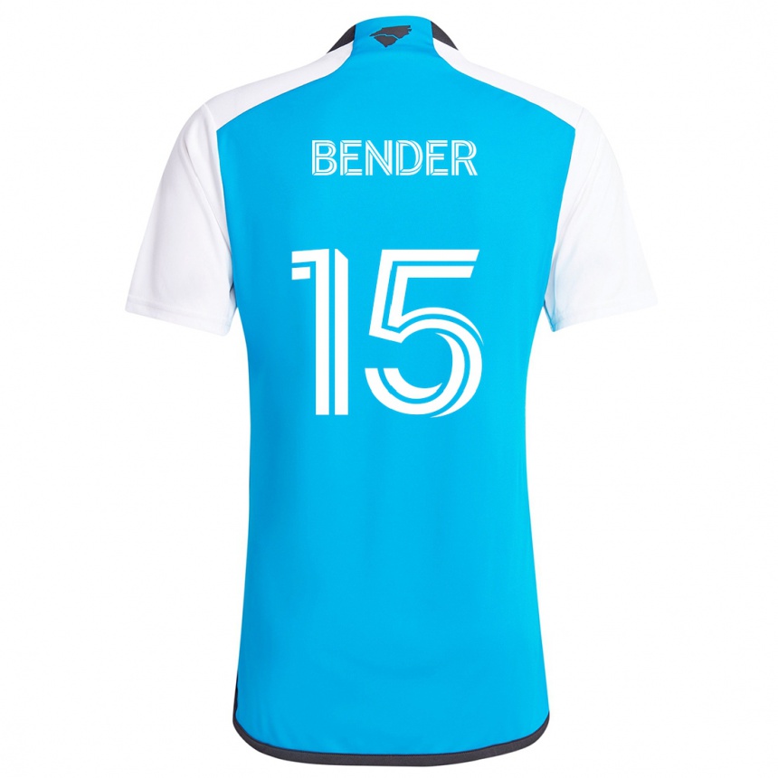 Homme Football Maillot Ben Bender #15 Bleu Blanc Tenues Domicile 2024/25