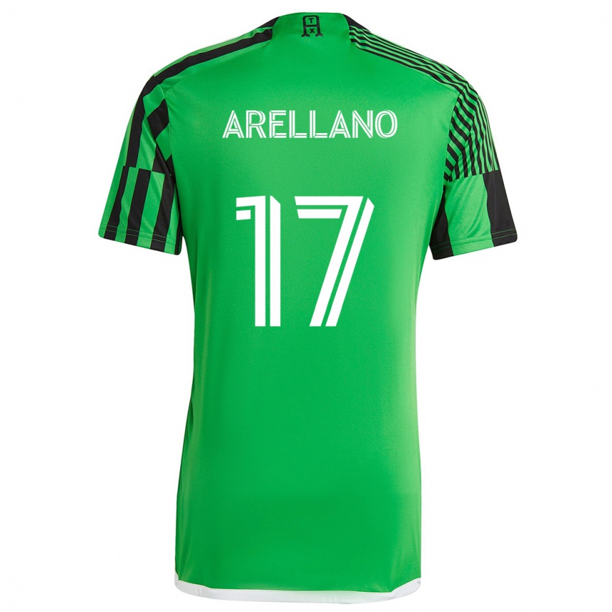 Homme Football Maillot Bryan Arellano #17 Vert Noir Tenues Domicile 2024/25