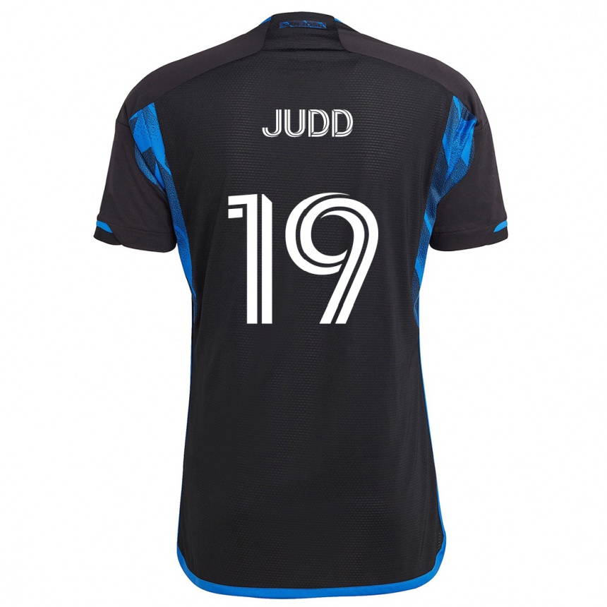 Homme Football Maillot Preston Judd #19 Bleu Noir Tenues Domicile 2024/25