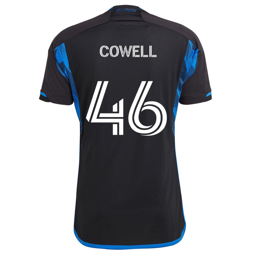 Homme Football Maillot Chance Cowell #46 Bleu Noir Tenues Domicile 2024/25