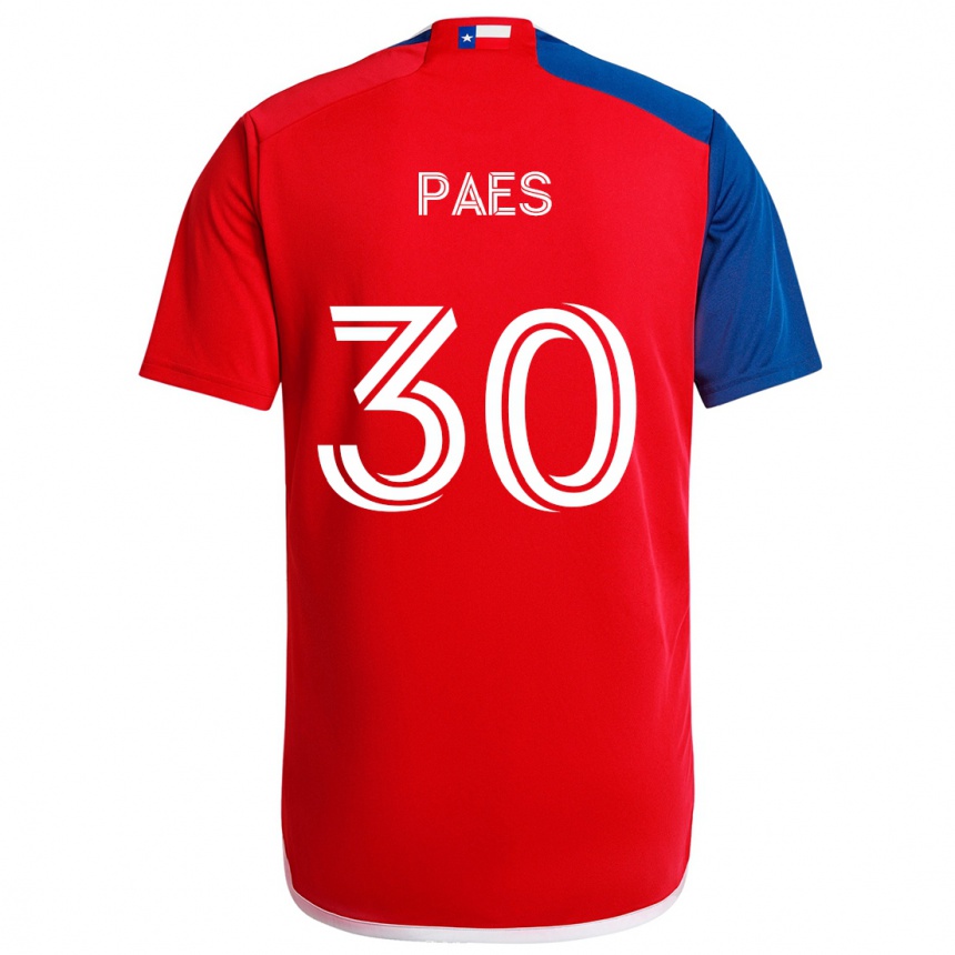 Homme Football Maillot Maarten Paes #30 Bleu Rouge Tenues Domicile 2024/25