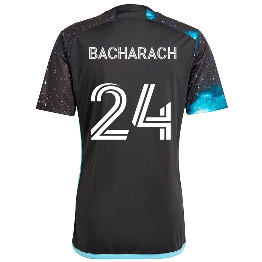 Homme Football Maillot Hugo Bacharach #24 Noir Bleu Tenues Domicile 2024/25