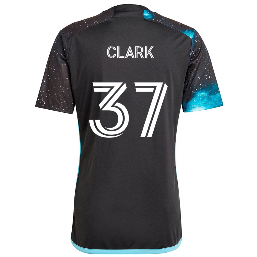 Homme Football Maillot Caden Clark #37 Noir Bleu Tenues Domicile 2024/25