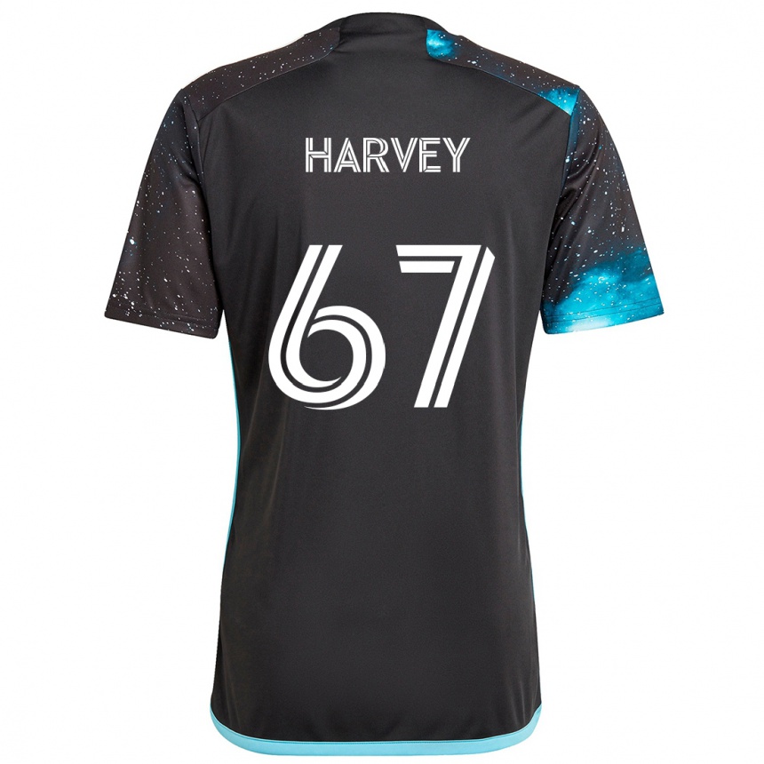 Homme Football Maillot Carlos Harvey #67 Noir Bleu Tenues Domicile 2024/25