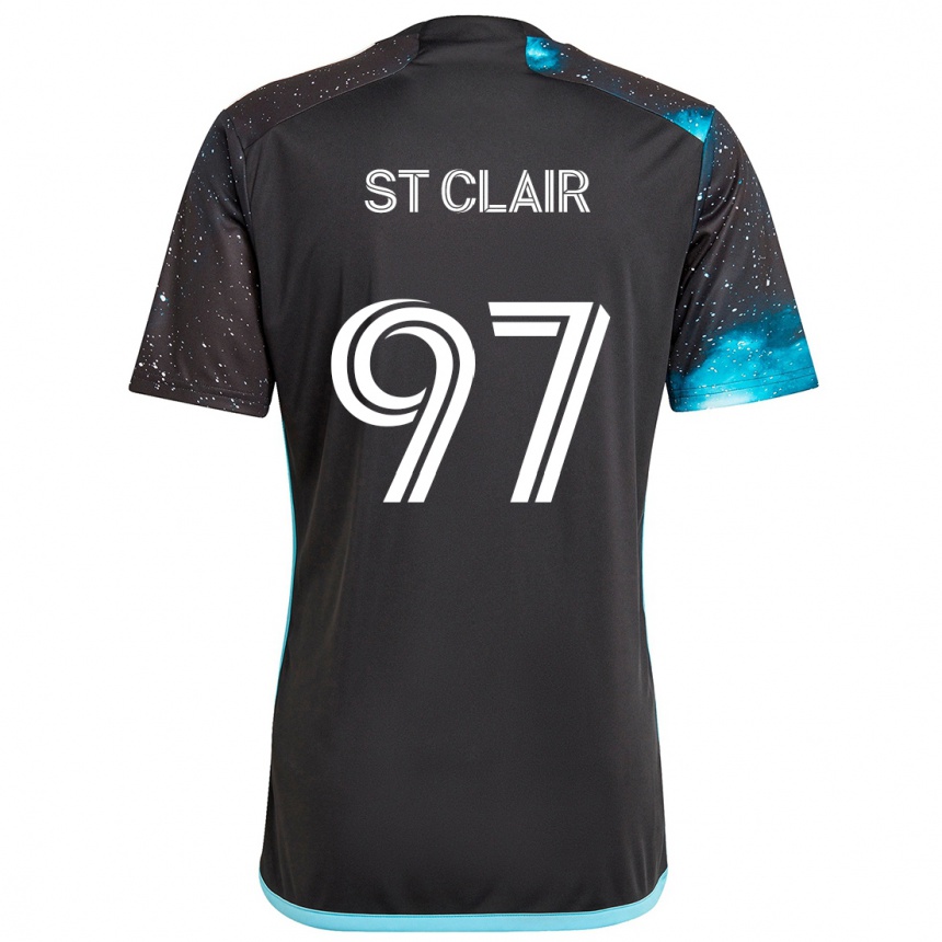 Homme Football Maillot Dayne St. Clair #97 Noir Bleu Tenues Domicile 2024/25