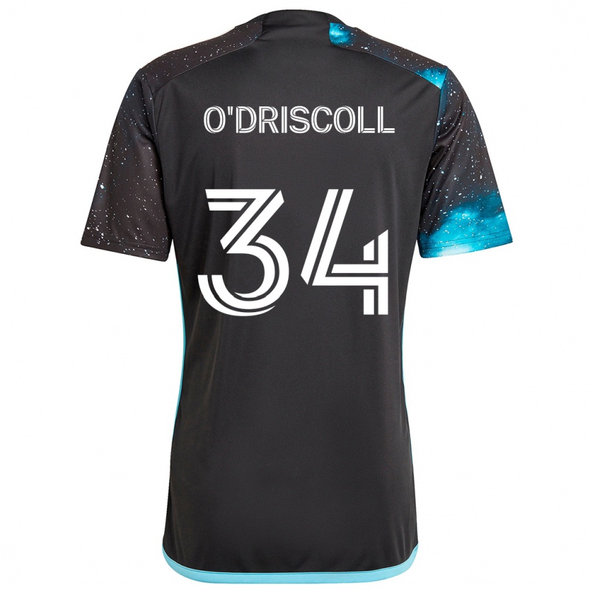 Homme Football Maillot Rory O'driscoll #34 Noir Bleu Tenues Domicile 2024/25