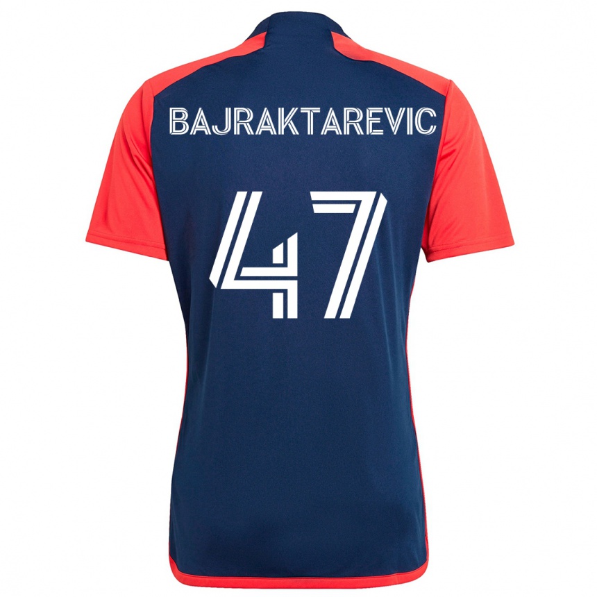 Homme Football Maillot Esmir Bajraktarevic #47 Bleu Rouge Tenues Domicile 2024/25