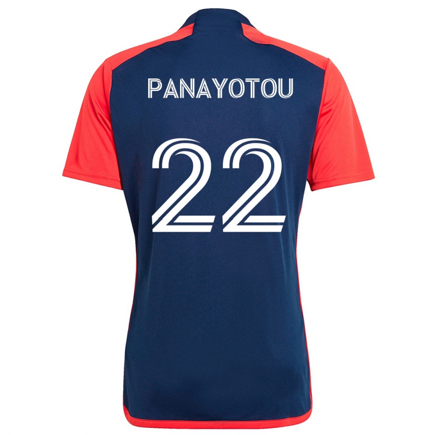 Homme Football Maillot Jack Panayotou #22 Bleu Rouge Tenues Domicile 2024/25