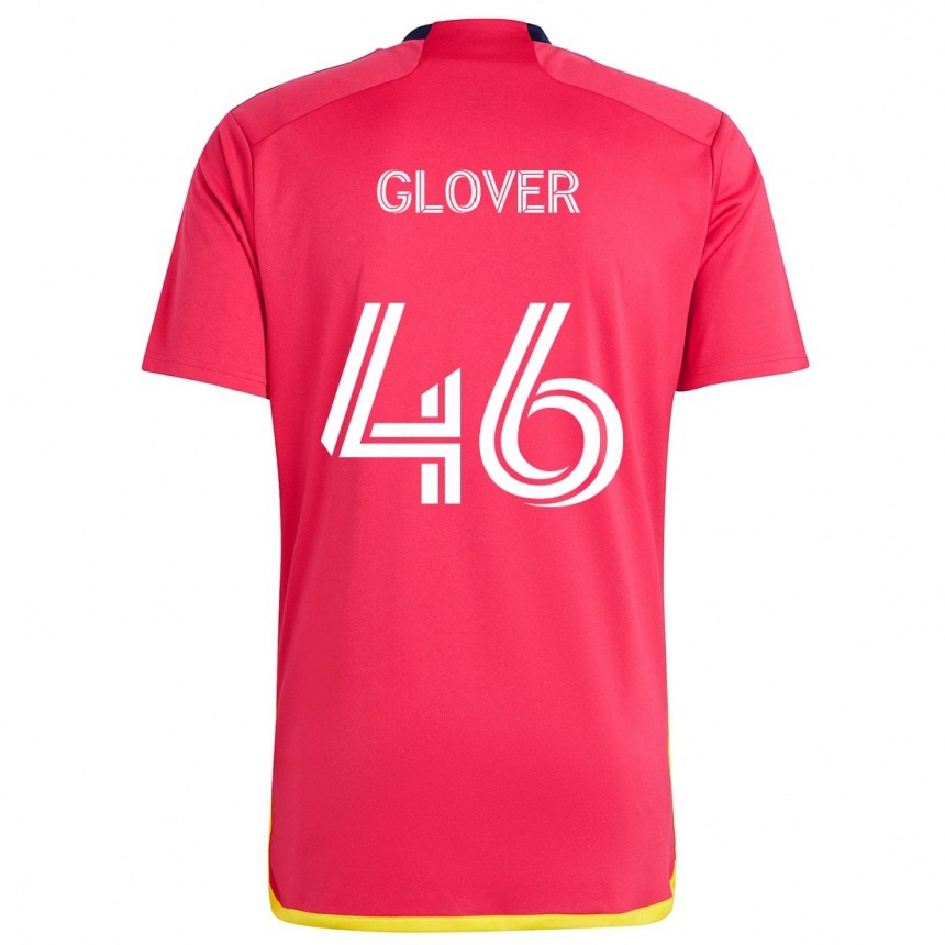 Homme Football Maillot Caden Glover #46 Rouge Bleu Tenues Domicile 2024/25