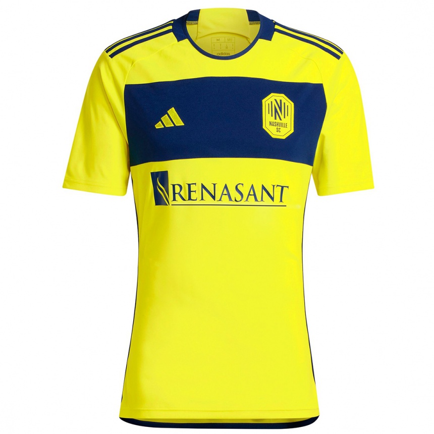 Homme Football Maillot Alejandro Velazquez-Lopez #0 Jaune Bleu Tenues Domicile 2024/25