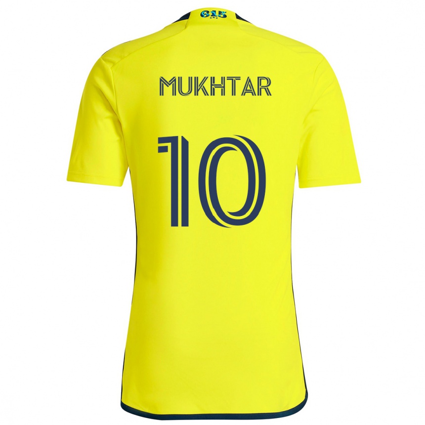 Homme Football Maillot Hany Mukhtar #10 Jaune Bleu Tenues Domicile 2024/25