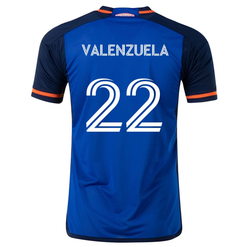 Homme Football Maillot Gerardo Valenzuela #22 Bleu Blanc Tenues Domicile 2024/25