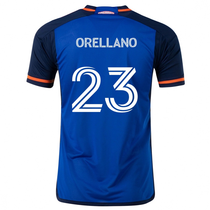 Homme Football Maillot Luca Orellano #23 Bleu Blanc Tenues Domicile 2024/25