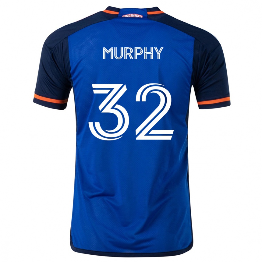 Homme Football Maillot Ian Murphy #32 Bleu Blanc Tenues Domicile 2024/25