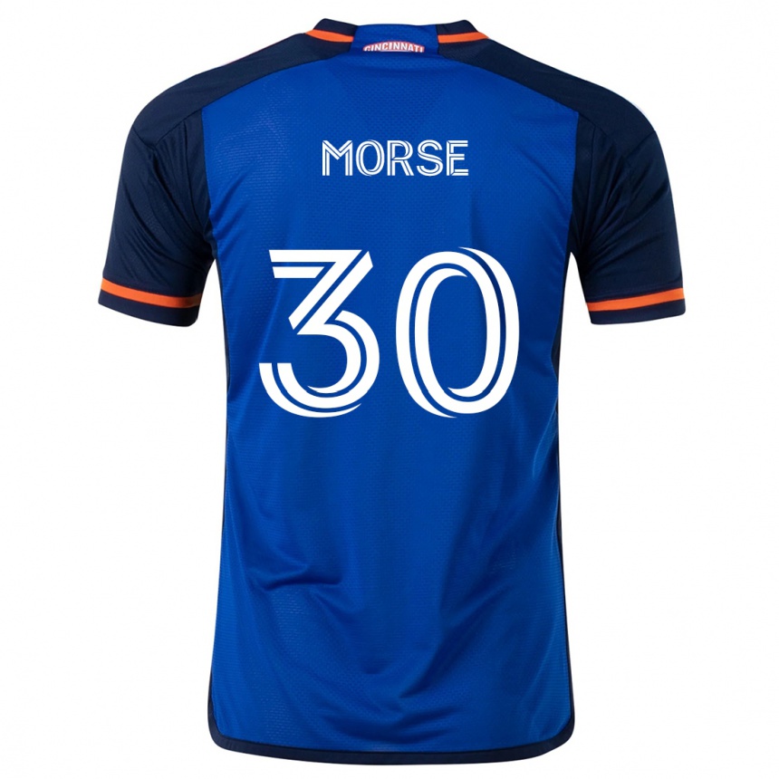 Homme Football Maillot Hunter Morse #30 Bleu Blanc Tenues Domicile 2024/25