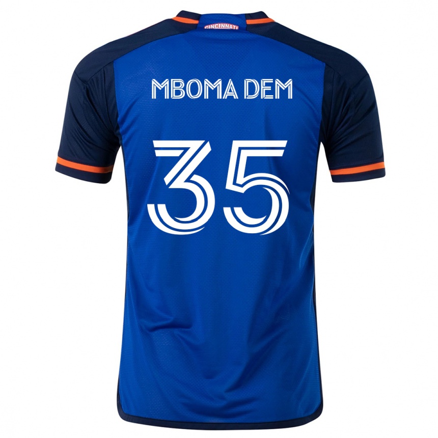 Homme Football Maillot Kenji Mboma Dem #35 Bleu Blanc Tenues Domicile 2024/25